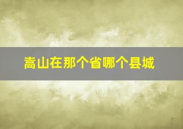 嵩山在那个省哪个县城