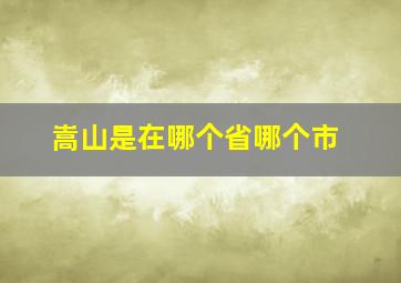 嵩山是在哪个省哪个市