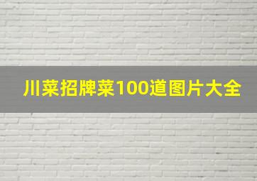 川菜招牌菜100道图片大全