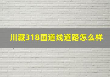 川藏318国道线道路怎么样