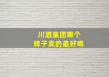 川酒集团哪个牌子卖的最好喝