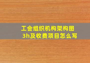 工会组织机构架构图3h及收费项目怎么写