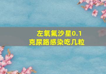 左氧氟沙星0.1克尿路感染吃几粒