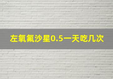 左氧氟沙星0.5一天吃几次