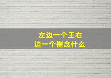 左边一个王右边一个崔念什么