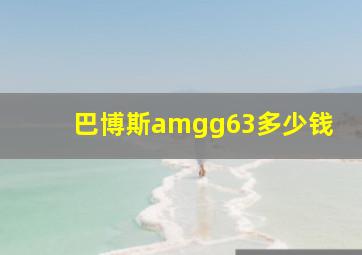 巴博斯amgg63多少钱