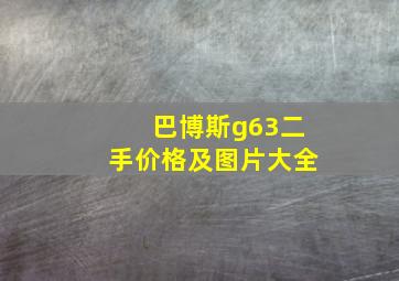 巴博斯g63二手价格及图片大全