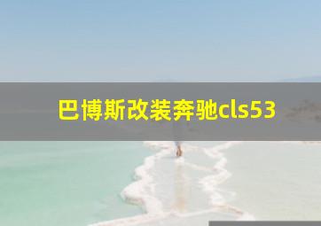 巴博斯改装奔驰cls53