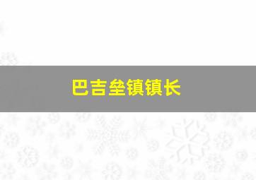 巴吉垒镇镇长