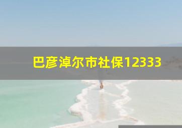 巴彦淖尔市社保12333