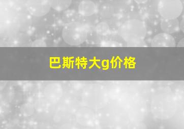 巴斯特大g价格