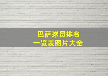 巴萨球员排名一览表图片大全