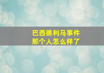 巴西德利马事件那个人怎么样了