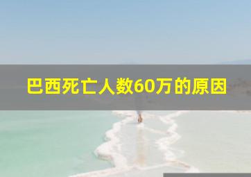 巴西死亡人数60万的原因