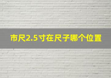 市尺2.5寸在尺子哪个位置