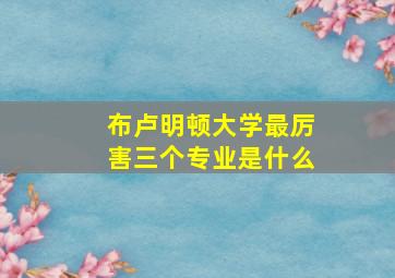 布卢明顿大学最厉害三个专业是什么