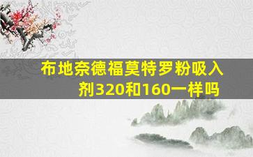 布地奈德福莫特罗粉吸入剂320和160一样吗