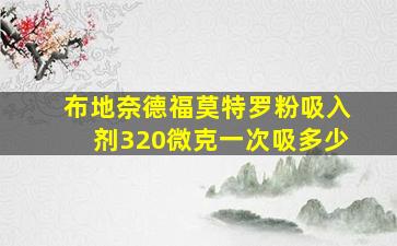 布地奈德福莫特罗粉吸入剂320微克一次吸多少