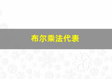 布尔乘法代表