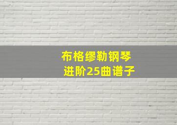 布格缪勒钢琴进阶25曲谱子