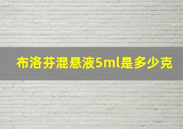 布洛芬混悬液5ml是多少克