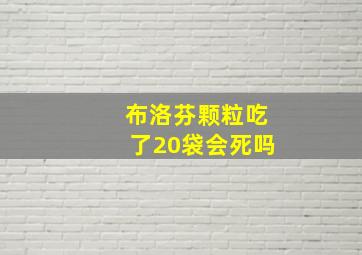 布洛芬颗粒吃了20袋会死吗