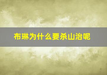 布琳为什么要杀山治呢