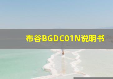 布谷BGDC01N说明书