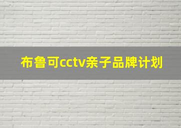 布鲁可cctv亲子品牌计划