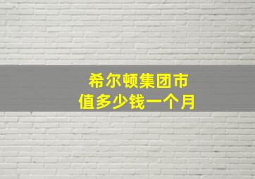 希尔顿集团市值多少钱一个月