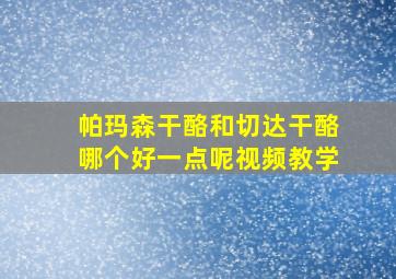 帕玛森干酪和切达干酪哪个好一点呢视频教学