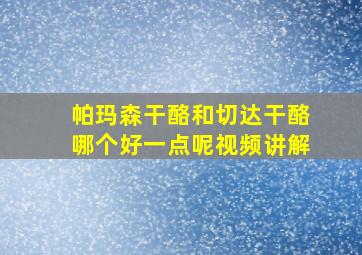 帕玛森干酪和切达干酪哪个好一点呢视频讲解