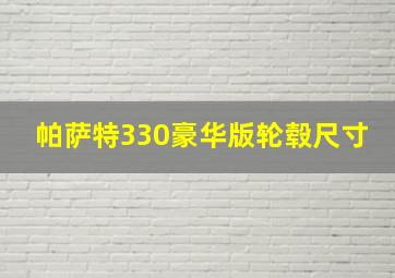 帕萨特330豪华版轮毂尺寸