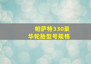 帕萨特330豪华轮胎型号规格