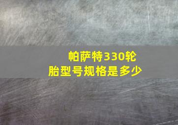 帕萨特330轮胎型号规格是多少