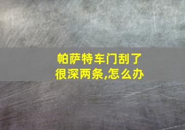 帕萨特车门刮了很深两条,怎么办