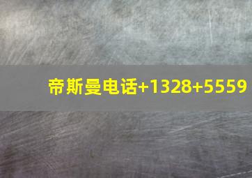 帝斯曼电话+1328+5559