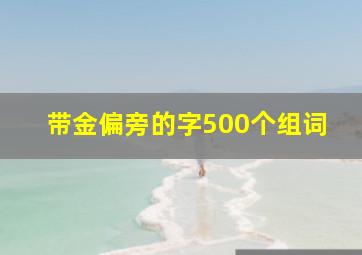 带金偏旁的字500个组词