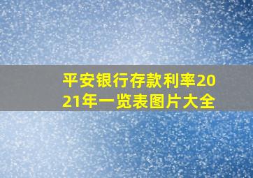 平安银行存款利率2021年一览表图片大全