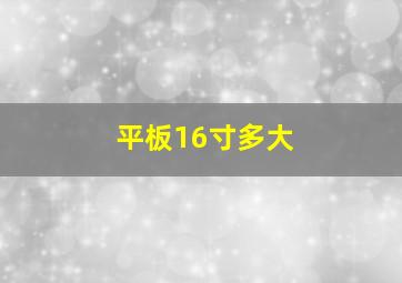 平板16寸多大