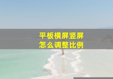 平板横屏竖屏怎么调整比例