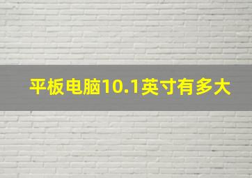 平板电脑10.1英寸有多大