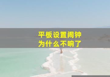 平板设置闹钟为什么不响了