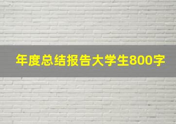 年度总结报告大学生800字