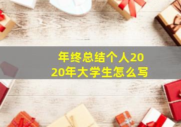 年终总结个人2020年大学生怎么写