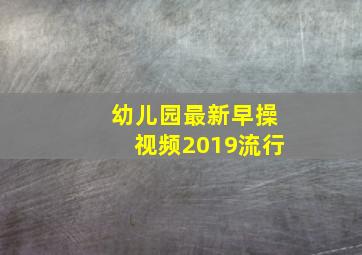 幼儿园最新早操视频2019流行