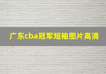 广东cba冠军短袖图片高清