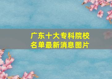 广东十大专科院校名单最新消息图片