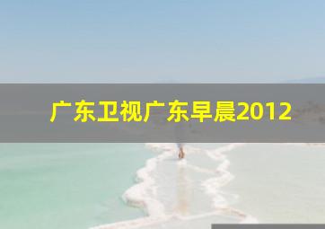 广东卫视广东早晨2012