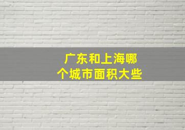 广东和上海哪个城市面积大些